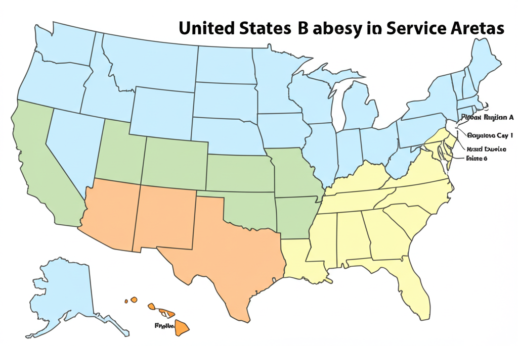 USA Service Areas Map